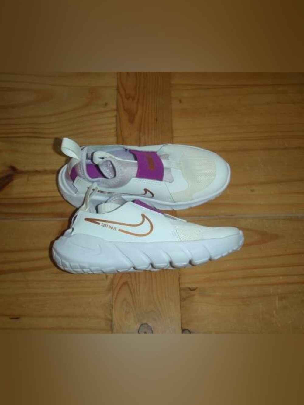 Nike Flex Runner - White & Purple - Size 1 Youth